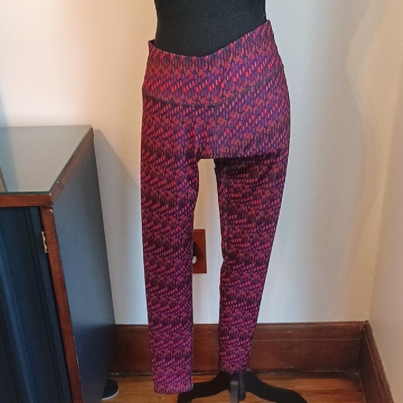 MTA Sport Red and Purple Leggings - Picture 1 of 3